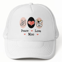 Peace Love Moo Cow Hat