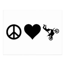 Peace Love Motocross Postcards