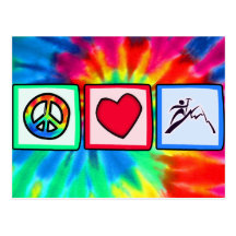 Peace, Love, Mountain Climbing Post Card