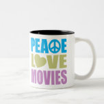 Peace Love Movies Coffee Mugs