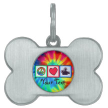 Peace, Love, Movies Pet Tags