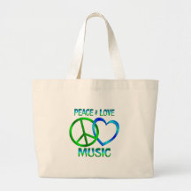 Peace Love MUSIC Bags