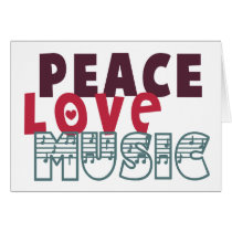 Peace Love Music cards