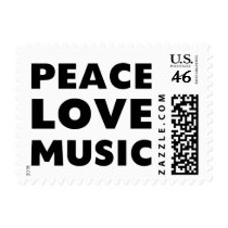 Peace Love Music Stamps