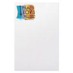 Peace Love Music stationery
