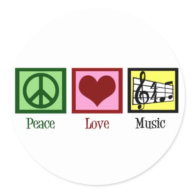 Peace Love Music stickers