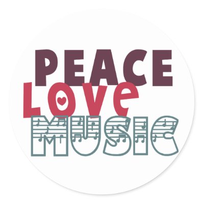 Peace Love Music stickers