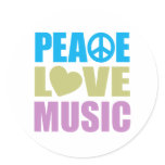Peace Love Music Stickers