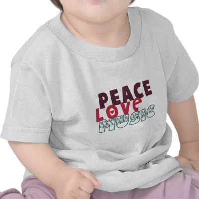 Peace Love Music t-shirts