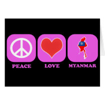 Peace Love Myanmar cards