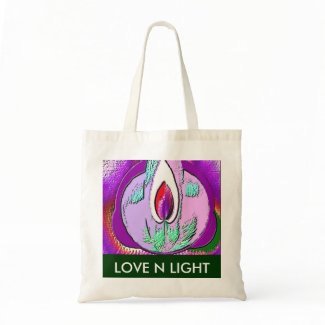 PEACE LOVE N LIGHT TO ALL CANVAS BAGS