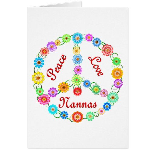 Peace Love Nannas Greeting Cards
