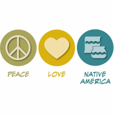 Peace Love Native American Studies Acrylic Cut Out by 1000suns