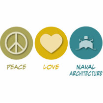 Peace Love Naval Architecture photo sculptures