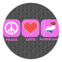 Peace Love Netherlands Stickers