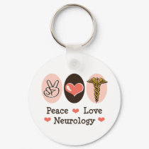 Peace Love Neurology Neurologist Key Chain keychains by MedicalTeesGifts Peace Love Neurology Neurologist Key Chain keychains