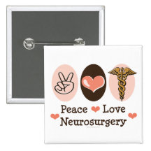 Peace Love Neurosurgery Pin