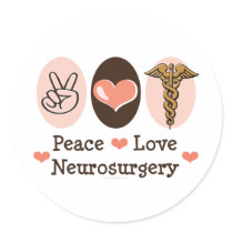 Peace Love Neurosurgery Stickers