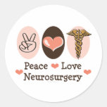 Peace Love Neurosurgery Stickers