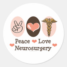 Peace Love Neurosurgery Stickers