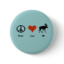 Peace Love New Hampshire buttons by theholidaysstore Peace Love New Hampshire buttons