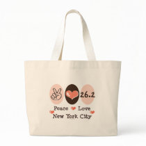 Peace Love New York City 26.2 Tote Bag