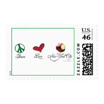 Peace Love New York City Postage
