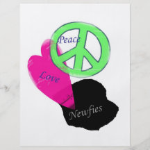 Peace Love & Newfies Full Color Flyer