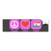 Peace Love Niger bumper stickers by coolcountry Peace Love Niger bumper stickers