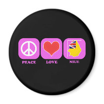 Peace Love Niue magnets by coolcountry Peace Love Niue magnets