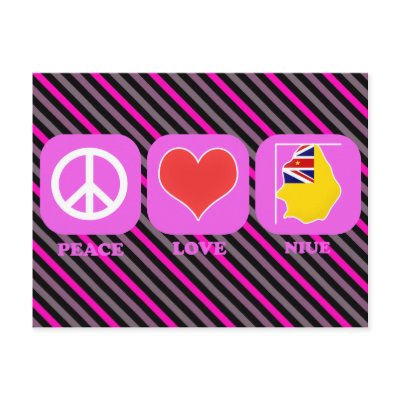 Peace Love Niue Postcard by coolcountry