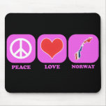 Peace Love Norway Mousepads