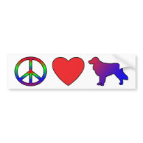Peace Love Nova Scotia Duck Tolling Retrievers bumper stickers by MenagerieMayhem Peace Love Nova Scotia Duck Tolling Retrievers bumper stickers
