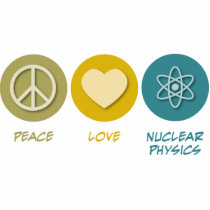 Peace Love Nuclear Physics photo sculptures
