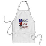 PEACE LOVE NURSE aprons
