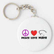 Peace Love Nurse Keychains