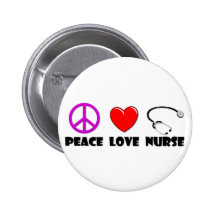 Peace Love Nurse Pin