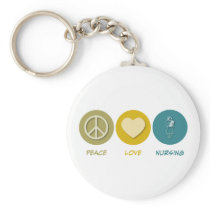 Peace Love Nursing Key Chain