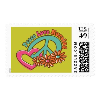 Peace Love Nursing Stamp Design