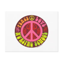 Peace, Love, Nursing School Post Card - Postcard