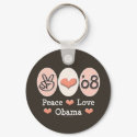 Peace Love Obama 08 Key Chain keychain