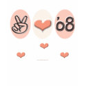Peace Love Obama 08 Pink Brown Tee t-shirts