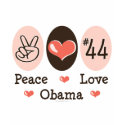 Peace Love Obama 44 Baby Doll Tee t-shirts by DemocraticTeesGifts Peace Love Obama 44 Baby Doll Tee t-shirts