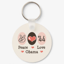 Peace Love Obama 44 Key Chain keychains by DemocraticTeesGifts Peace Love Obama 44 Key Chain keychains