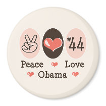 Peace Love Obama 44 Magnet