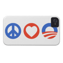 Peace Love Obama Iphone 4 Cover