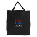 PEACE, LOVE, OBAMA embroidered bags by 08bama PEACE, LOVE, OBAMA embroidered bags