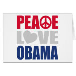 Peace Love Obama Greeting Card