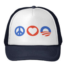Peace Love Obama Hats