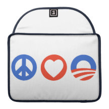 Peace Love Obama MacBook Pro Sleeves